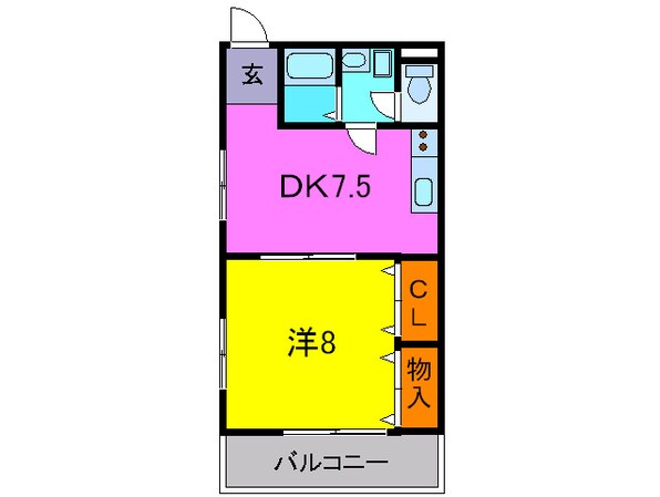 レオパレスヴィラＭＮ－１の物件間取画像